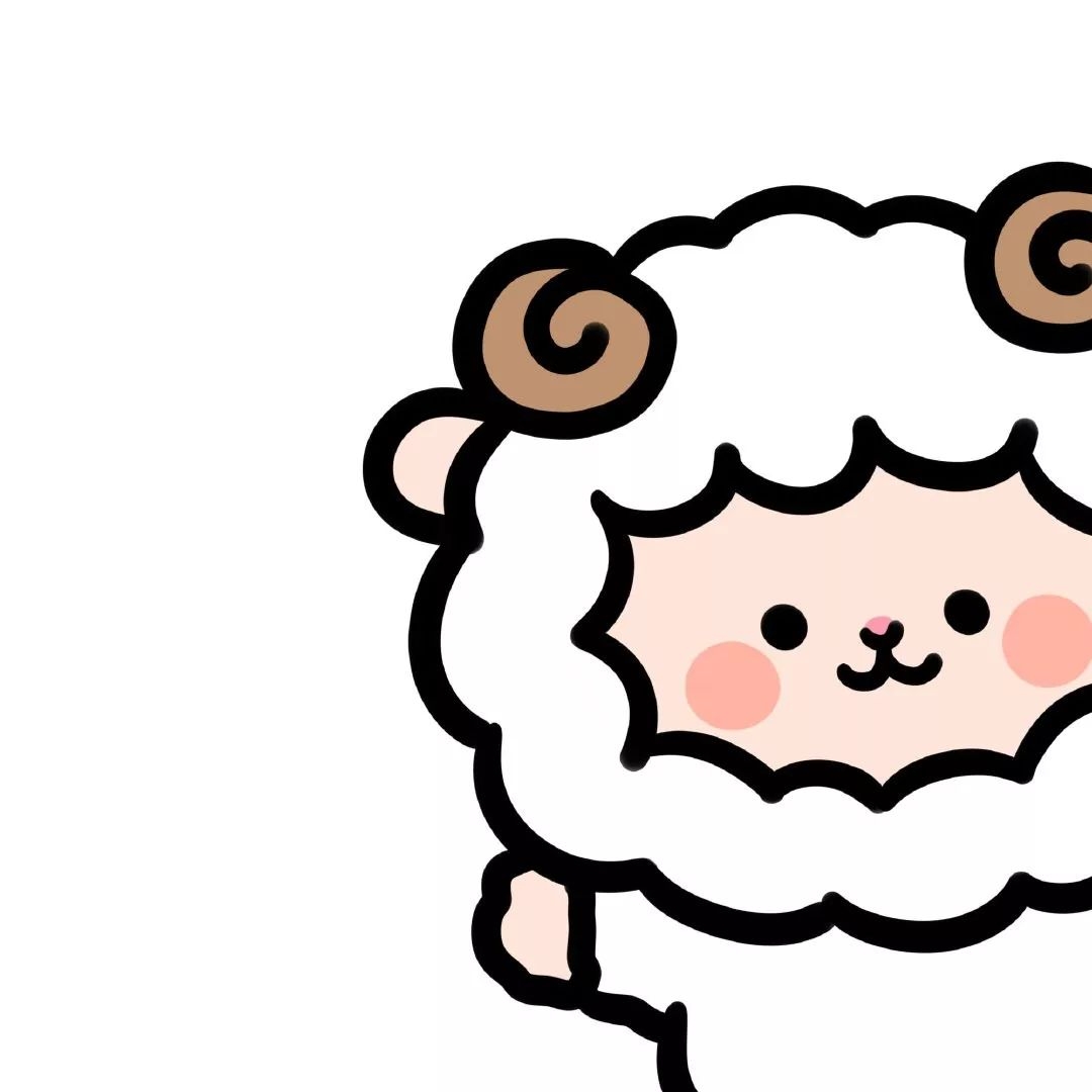 可爱的小羊头像 卡通图片