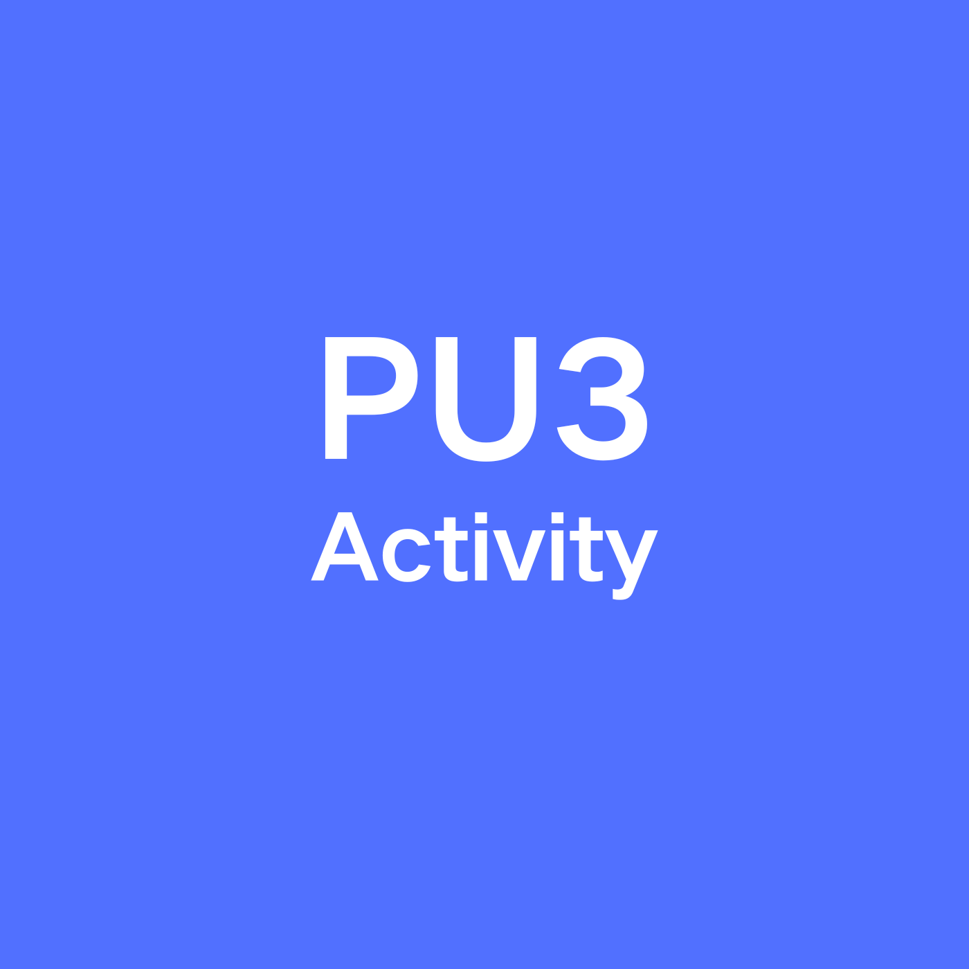 PU3-Activity