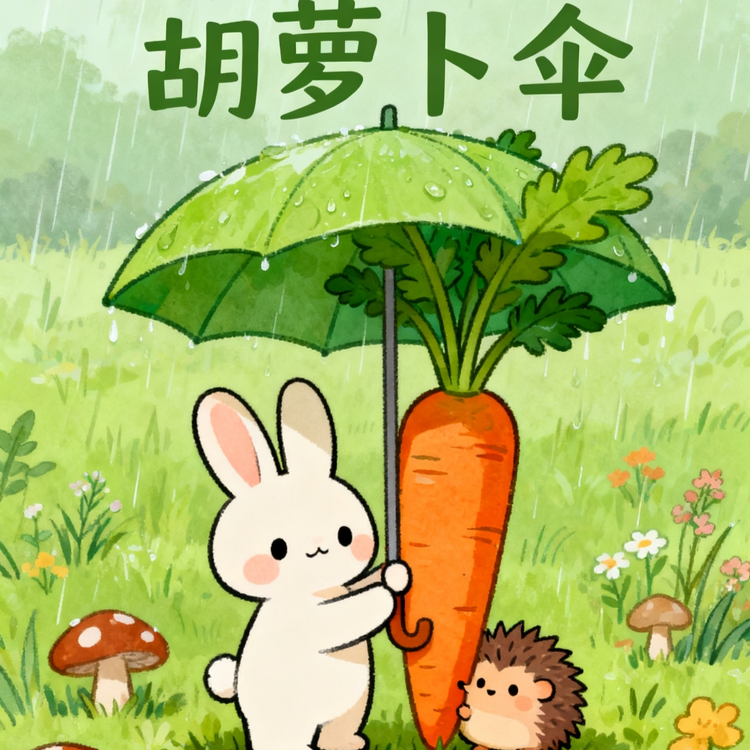 小兔子的胡萝卜伞